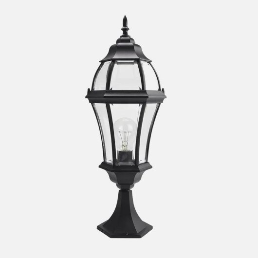 Lampada da muro FABRILAMP Becrux nera alluminio vetro IP44 E27