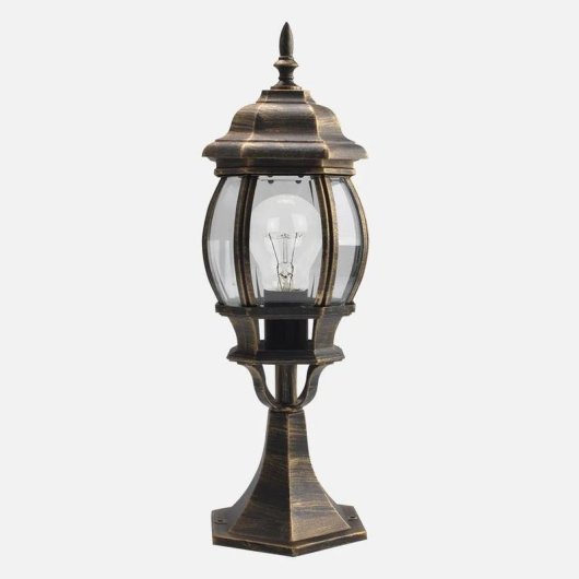 Borne Fabrilamp Caelum Noir/Or IP44 Aluminium et verre