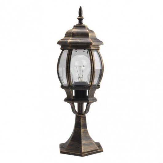 Borne Fabrilamp Caelum Noir/Or IP44 Aluminium et verre