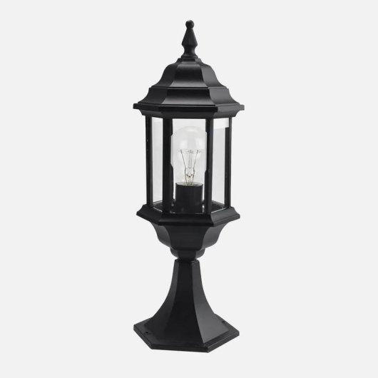 Aplique de exterior FABRILAMP Pollux Negro IP44 E27 48,5 x 17 x 17 cm