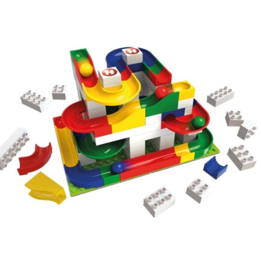 Hubelino Basic Building Box Circuit de Billes 123 Pièces