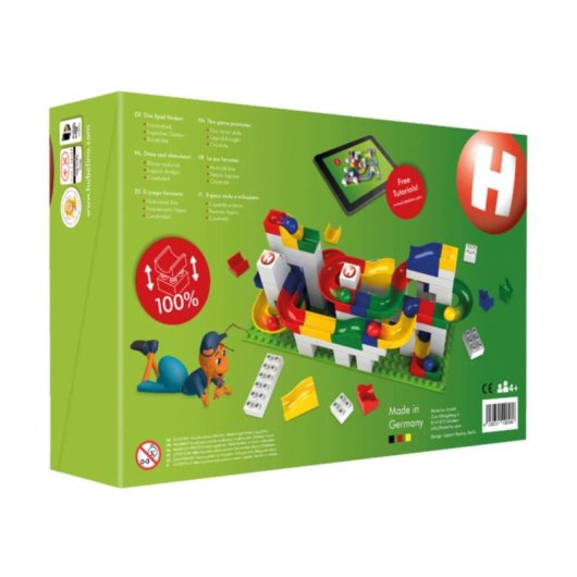 Hubelino Basic Building Box Circuit de Billes 123 Pièces