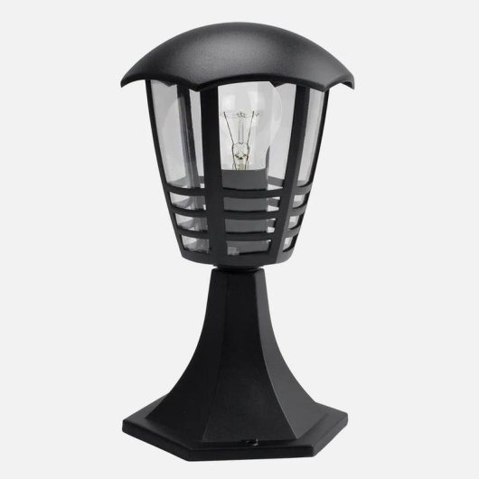 Aplique exterior FABRILAMP Alnilan IP44 E27 preto