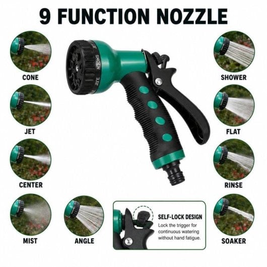 Enrollatore a parete Blossom 10 m Pistola 9 Funzioni Kit Giardino