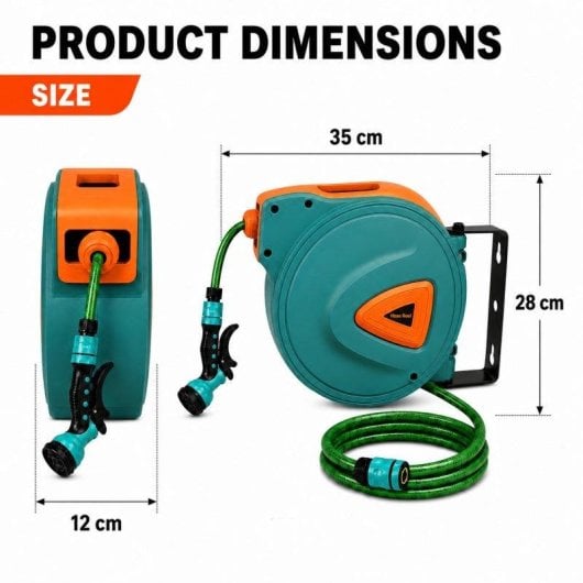 Enrollatore a parete Blossom 10 m Pistola 9 Funzioni Kit Giardino