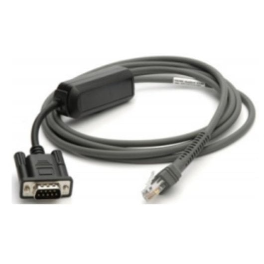 Cable Serial Zebra DB9 a RJ-45 2,13 m Negro Compatible con DS7708