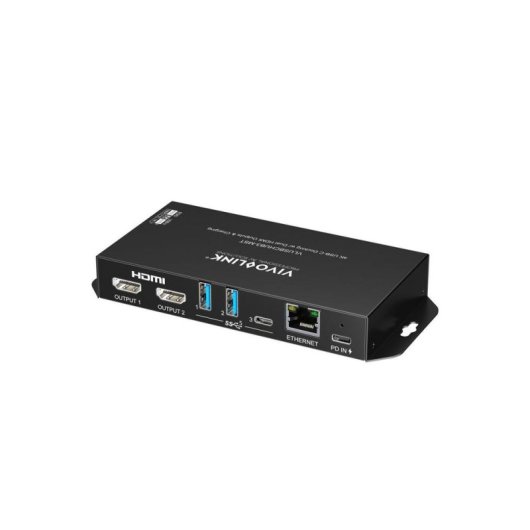 Concentrador USB-C Vivolink con doble salida HDMI 4K60 y 3 puertos USB 3.2 Gen 1