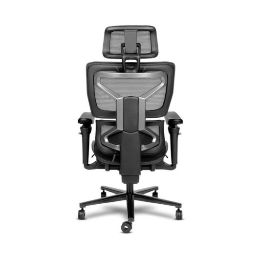 Cadeira Alpha Gamer Mist Black em malha, apoios 4D, 130 kg