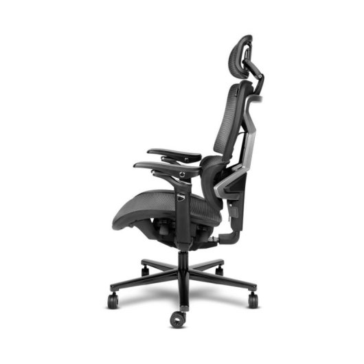 Cadeira Alpha Gamer Mist Black em malha, apoios 4D, 130 kg