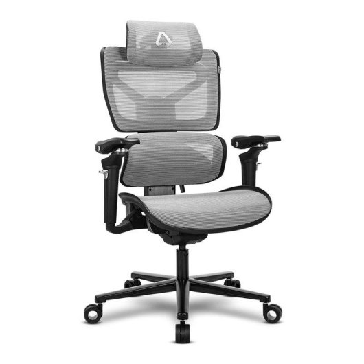 Silla de oficina Alpha Gamer Mist negra/gris con respaldo de malla