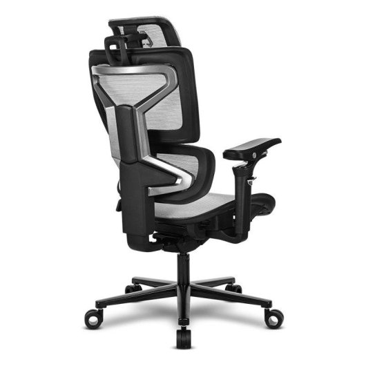 Silla de oficina Alpha Gamer Mist negra/gris con respaldo de malla