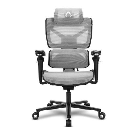 Silla de oficina Alpha Gamer Mist negra/gris con respaldo de malla