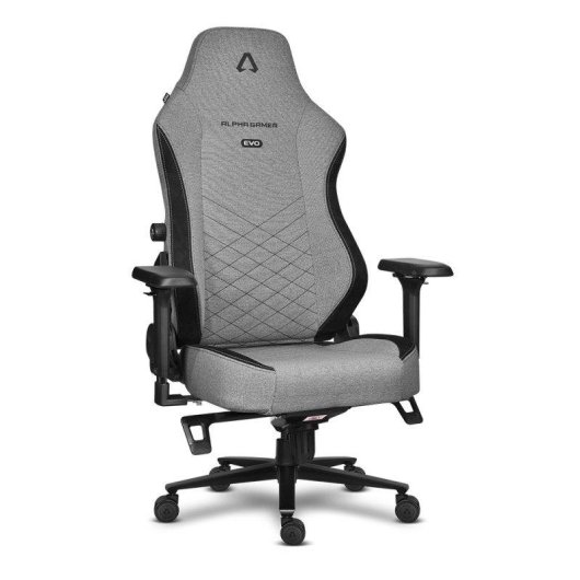 Silla de Videojuegos Alpha Gamer Alegra EVO Tela Gris 130 kg Respaldo 135°