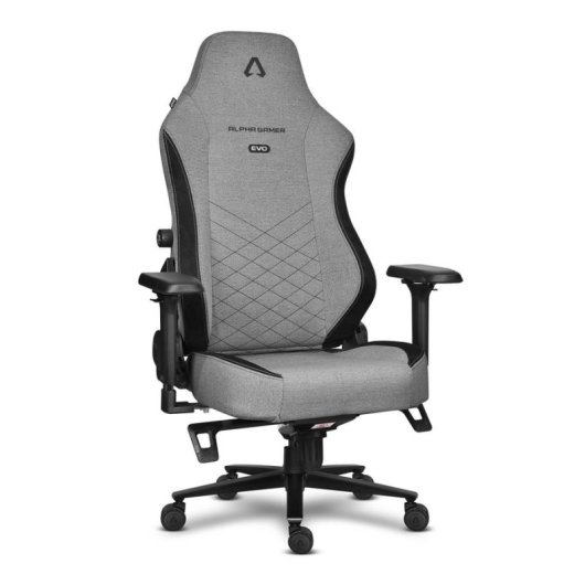 Silla de Videojuegos Alpha Gamer Alegra EVO Tela Gris 130 kg Respaldo 135°