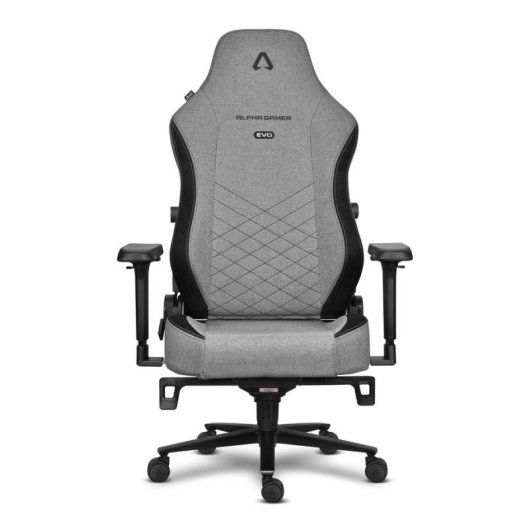 Silla de Videojuegos Alpha Gamer Alegra EVO Tela Gris 130 kg Respaldo 135°