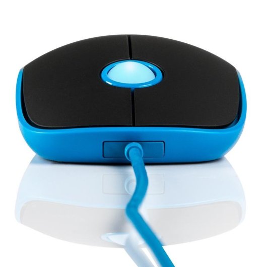 Rato MODECOM MC-M111 USB 1600 DPI Preto e Azul Ambidestro