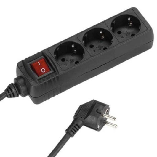 Bloco de tomadas Vivanco STDL 3S 3 tomadas com interruptor, 1,4 m