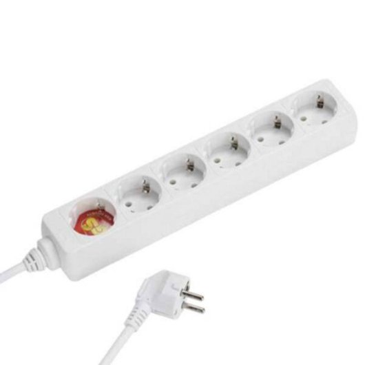 Regleta Vivanco VVELSTR6SCHWP 6 tomas con cable de 1,4 m