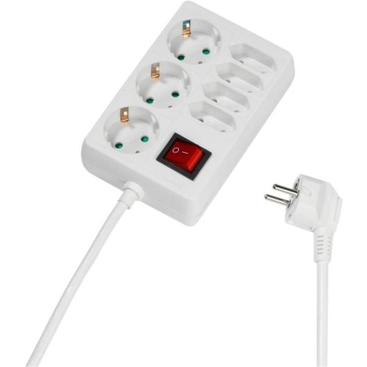 Multiprise Vivanco STDL 3S/4E 7 prises avec interrupteur et protection enfant