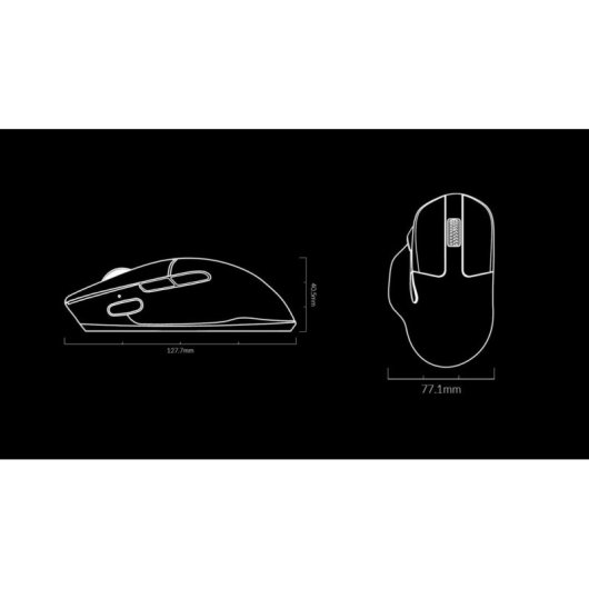 Rato Keychron M7-A24 sem fios Bluetooth USB-C 30000 DPI branco