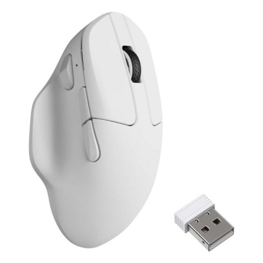 Rato Keychron M7-A24 sem fios Bluetooth USB-C 30000 DPI branco