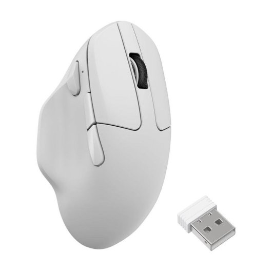 Rato Keychron M7-A24 sem fios Bluetooth USB-C 30000 DPI branco