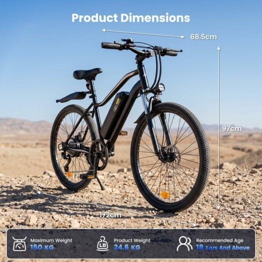 Vélo électrique iScooter EB3S 350W Batterie 36V 15Ah Pneus 26"