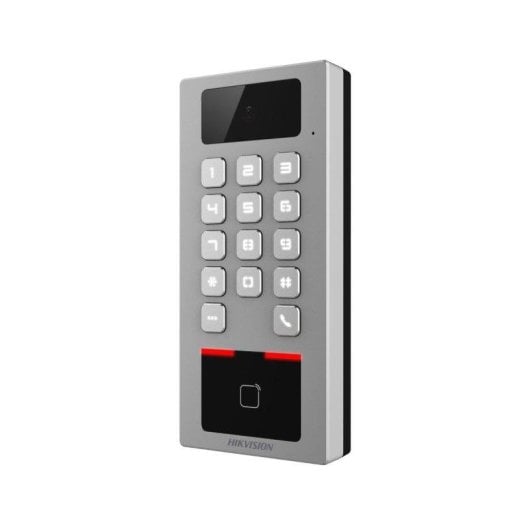 Lector de control de acceso Hikvision DS-K1T502DBWX-C WiFi, QR y PIN