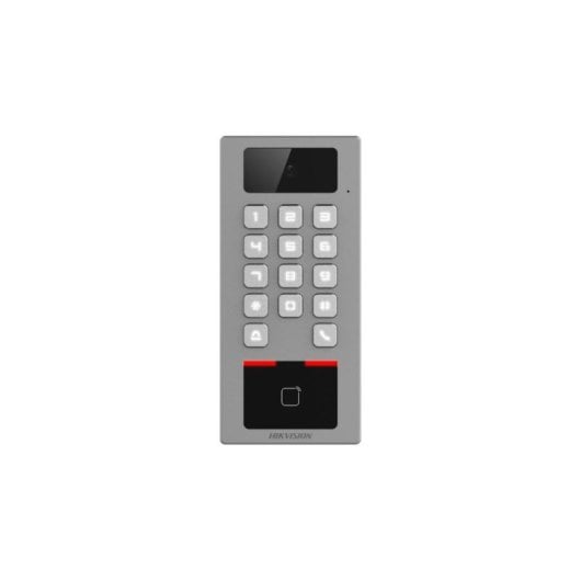 Lector de control de acceso Hikvision DS-K1T502DBWX-C WiFi, QR y PIN