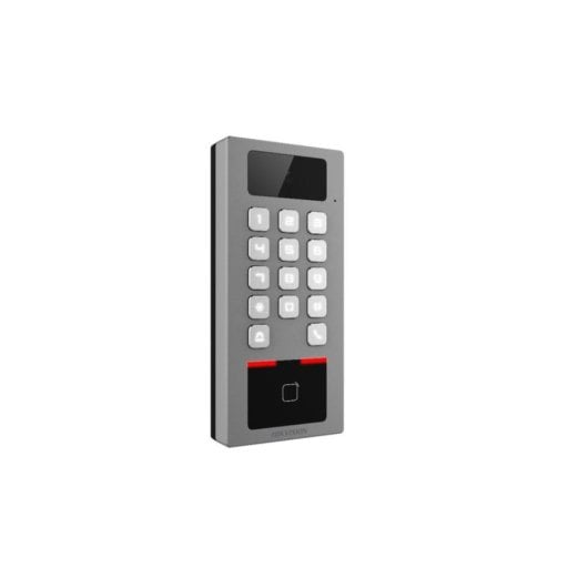 Lector de control de acceso Hikvision DS-K1T502DBWX-C WiFi, QR y PIN