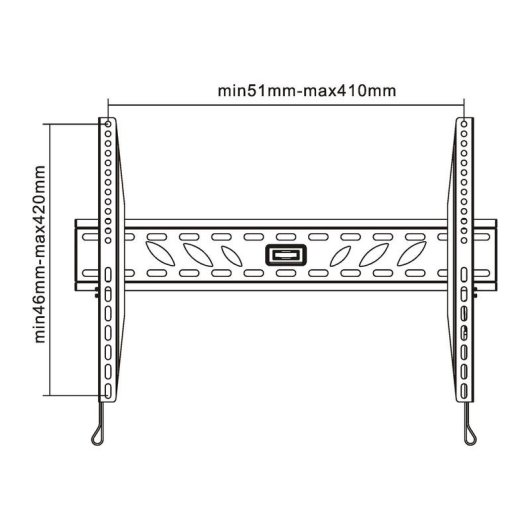 InLine 23119B Supporto TV fisso a parete 32 pol. VESA 400x400 Max 50 kg