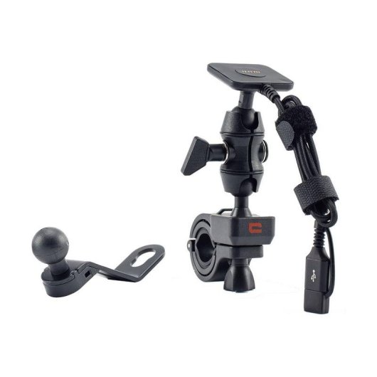 Suporte para Telemóvel Crosscall X-RIDE Carregador USB Rotação 360º Preto