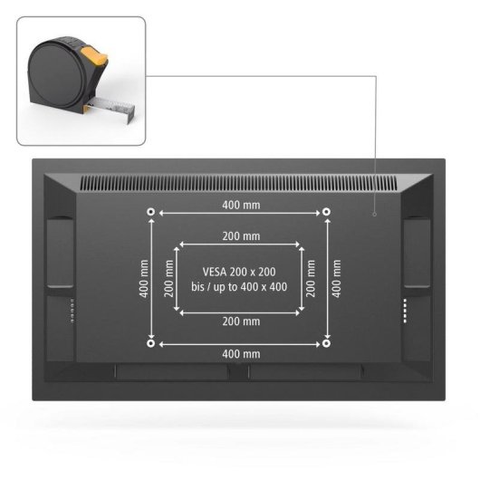Hama 00220835 Support TV mural 32 a 65 pouces VESA jusqu'a 400x400 mm 35 kg