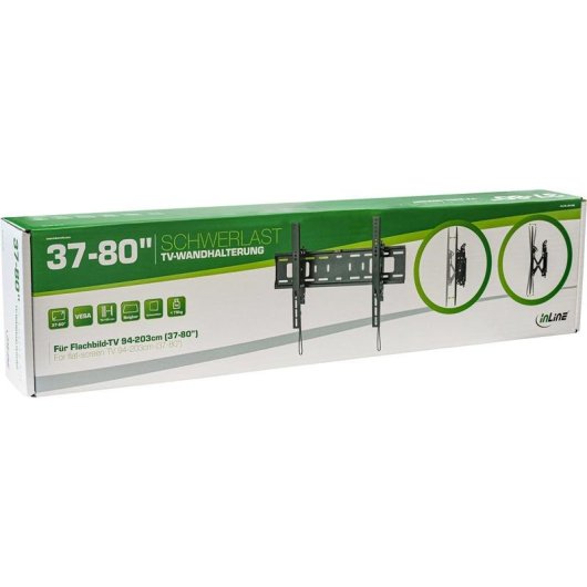 InLine 23118A TV-Wandhalterung 37" VESA 200x200 bis 600x400 Max 75 kg