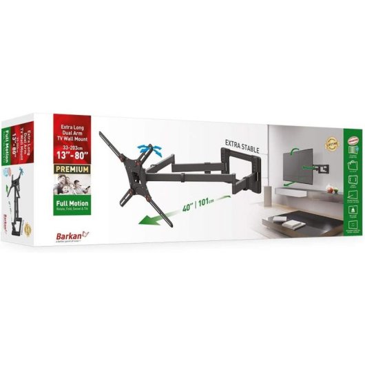 Barkan BM464XL TV-Wandhalterung 13 bis 83" VESA 75x75 bis 600x400 Max. 50 kg