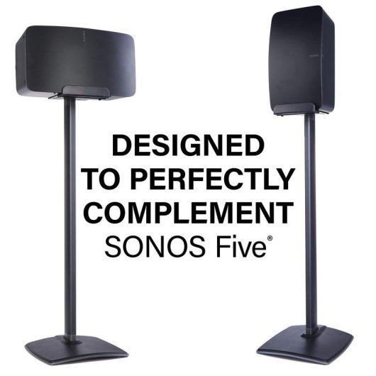 SANUS WSS52-B2 Bodenständer für Sonos Five Lautsprecher, schwarz