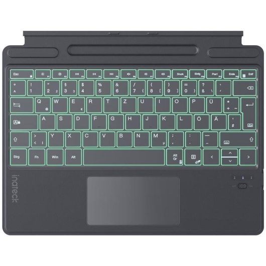Tastatur Inateck KB05114 Membran Bluetooth mit Touchpad Grau QWERTZ