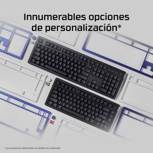 Teclado HyperX Alloy Rise Gaming Mecánico 100% RGB Hot-Swap Negro