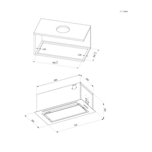 Hotte Haier I-Design Evacuation ou recyclage 73 cm Inox