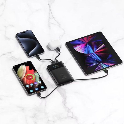 Power Bank Veger W1211A 10000 mAh 20 W Adaptable en avion Noir