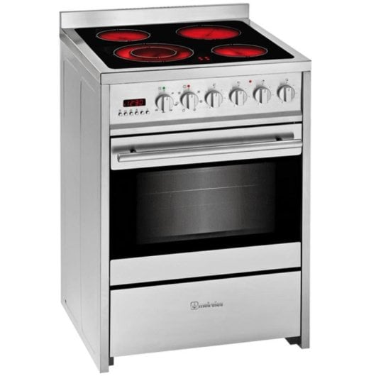 Fogão Elétrico Meireles E611x 55L 4 Zonas Cinzento Vitrocerâmico