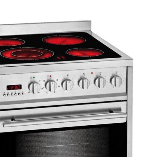 Fogão Elétrico Meireles E611x 55L 4 Zonas Cinzento Vitrocerâmico