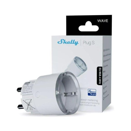 Prise intelligente Shelly Wave Plug S Z-Wave exterieure blanche