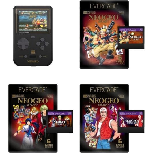 HyperMegaTech! Super Pocket NEOGEO Portátil 2,8" Negra