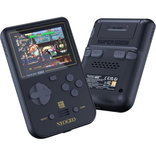 HyperMegaTech! Super Pocket NEOGEO Portátil 2,8" Negra