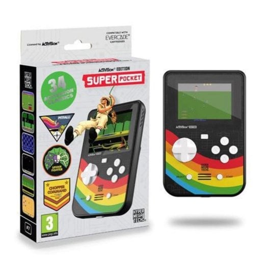Evercade Super Pocket Retro 34 jeux 2.8 pouces Noir