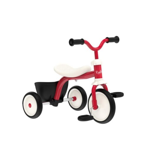 Triciclo Smoby Rookie Vermelho Estrutura Metal Rodas EVA 2 a 4 Anos