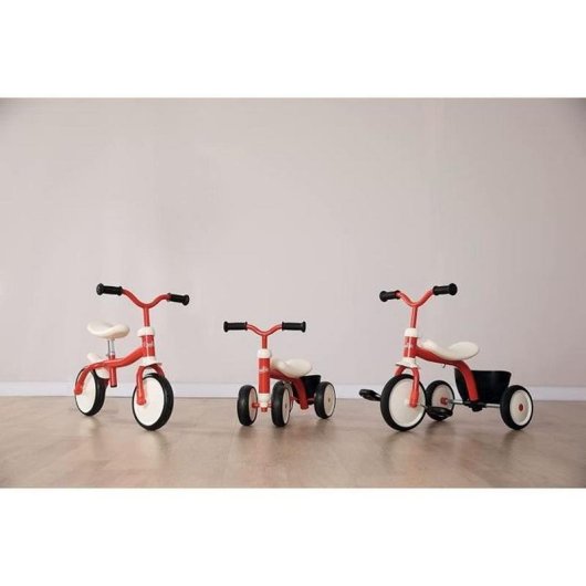 Triciclo Smoby Rookie Vermelho Estrutura Metal Rodas EVA 2 a 4 Anos