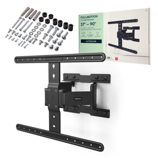 Hama Ultraslim Soporte TV de pared 37 a 90" VESA 200 x 200 a 600 x 400 Máx 50 kg