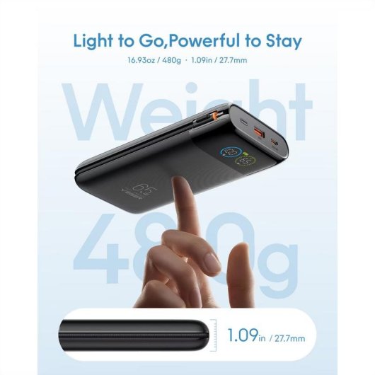 Power Bank Veger W3019S 27000 mAh 65 W Schwarz